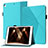 Leather Case Stands Flip Cover Holder YX1 for Apple iPad 10.2 (2021) Mint Blue