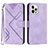 Leather Case Stands Flip Cover Holder YX1 for Apple iPhone 13 Pro Max Clove Purple