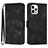 Leather Case Stands Flip Cover Holder YX1 for Apple iPhone 16 Pro Black