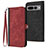 Leather Case Stands Flip Cover Holder YX1 for Google Pixel 7 Pro 5G Red