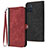 Leather Case Stands Flip Cover Holder YX1 for Motorola Moto E22 Red