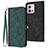 Leather Case Stands Flip Cover Holder YX1 for Motorola Moto G Stylus (2023) 4G Green