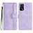 Leather Case Stands Flip Cover Holder YX1 for Oppo A16 Purple