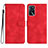 Leather Case Stands Flip Cover Holder YX1 for Oppo A16 Red