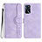 Leather Case Stands Flip Cover Holder YX1 for Oppo A16s Purple