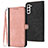 Leather Case Stands Flip Cover Holder YX1 for Samsung Galaxy S21 FE 5G