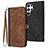 Leather Case Stands Flip Cover Holder YX1 for Samsung Galaxy S22 Ultra 5G