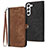 Leather Case Stands Flip Cover Holder YX1 for Samsung Galaxy S23 Plus 5G