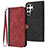 Leather Case Stands Flip Cover Holder YX1 for Samsung Galaxy S24 Ultra 5G