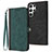 Leather Case Stands Flip Cover Holder YX1 for Samsung Galaxy S24 Ultra 5G