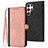 Leather Case Stands Flip Cover Holder YX1 for Samsung Galaxy S24 Ultra 5G