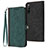Leather Case Stands Flip Cover Holder YX1 for Sony Xperia 10 IV Green