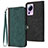 Leather Case Stands Flip Cover Holder YX1 for Xiaomi Civi 2 5G Green