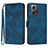 Leather Case Stands Flip Cover Holder YX1 for Xiaomi Redmi Note 12 4G Blue