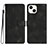 Leather Case Stands Flip Cover Holder YX2 for Apple iPhone 13 Black