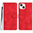 Leather Case Stands Flip Cover Holder YX2 for Apple iPhone 13 Red Wine