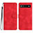 Leather Case Stands Flip Cover Holder YX2 for Google Pixel 6a 5G Red