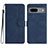 Leather Case Stands Flip Cover Holder YX2 for Google Pixel 7 5G Blue