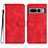 Leather Case Stands Flip Cover Holder YX2 for Google Pixel 7 Pro 5G Red