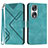 Leather Case Stands Flip Cover Holder YX2 for Huawei Honor 90 5G Green