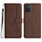 Leather Case Stands Flip Cover Holder YX2 for Motorola Moto E22