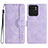 Leather Case Stands Flip Cover Holder YX2 for Motorola Moto Edge (2023) 5G Purple