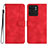 Leather Case Stands Flip Cover Holder YX2 for Motorola Moto Edge (2023) 5G Red