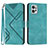 Leather Case Stands Flip Cover Holder YX2 for Motorola Moto G Power 5G (2023) Green