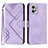 Leather Case Stands Flip Cover Holder YX2 for Motorola Moto G Power 5G (2023) Purple