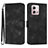 Leather Case Stands Flip Cover Holder YX2 for Motorola Moto G Stylus (2023) 4G Black