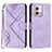 Leather Case Stands Flip Cover Holder YX2 for Motorola Moto G Stylus (2023) 4G Purple