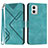 Leather Case Stands Flip Cover Holder YX2 for Motorola Moto G53j 5G Green