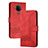 Leather Case Stands Flip Cover Holder YX2 for Nokia 5.4 Red