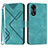 Leather Case Stands Flip Cover Holder YX2 for Oppo A18 Green