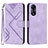 Leather Case Stands Flip Cover Holder YX2 for Oppo A18 Purple