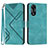 Leather Case Stands Flip Cover Holder YX2 for Oppo A38 Green