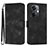 Leather Case Stands Flip Cover Holder YX2 for Oppo K11 5G Black