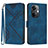 Leather Case Stands Flip Cover Holder YX2 for Oppo K11 5G Blue