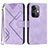 Leather Case Stands Flip Cover Holder YX2 for Oppo K11 5G Purple