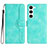 Leather Case Stands Flip Cover Holder YX2 for Samsung Galaxy S24 Plus 5G Green