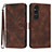 Leather Case Stands Flip Cover Holder YX2 for Sony Xperia 1 V