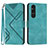 Leather Case Stands Flip Cover Holder YX2 for Sony Xperia 1 V Green