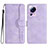 Leather Case Stands Flip Cover Holder YX2 for Xiaomi Mi 13 Lite 5G Purple