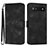 Leather Case Stands Flip Cover Holder YX3 for Google Pixel 6a 5G Black