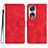 Leather Case Stands Flip Cover Holder YX3 for Huawei Honor 90 5G Red