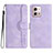 Leather Case Stands Flip Cover Holder YX3 for Motorola Moto G Stylus (2023) 4G Purple