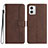 Leather Case Stands Flip Cover Holder YX3 for Motorola Moto G53 5G