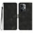 Leather Case Stands Flip Cover Holder YX3 for Oppo K11 5G Black