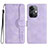 Leather Case Stands Flip Cover Holder YX3 for Oppo K11 5G Purple