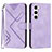 Leather Case Stands Flip Cover Holder YX3 for Samsung Galaxy S22 Plus 5G Purple